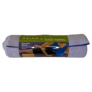 Gaiam No-Slip Yoga Towel (NWT, Purple)
